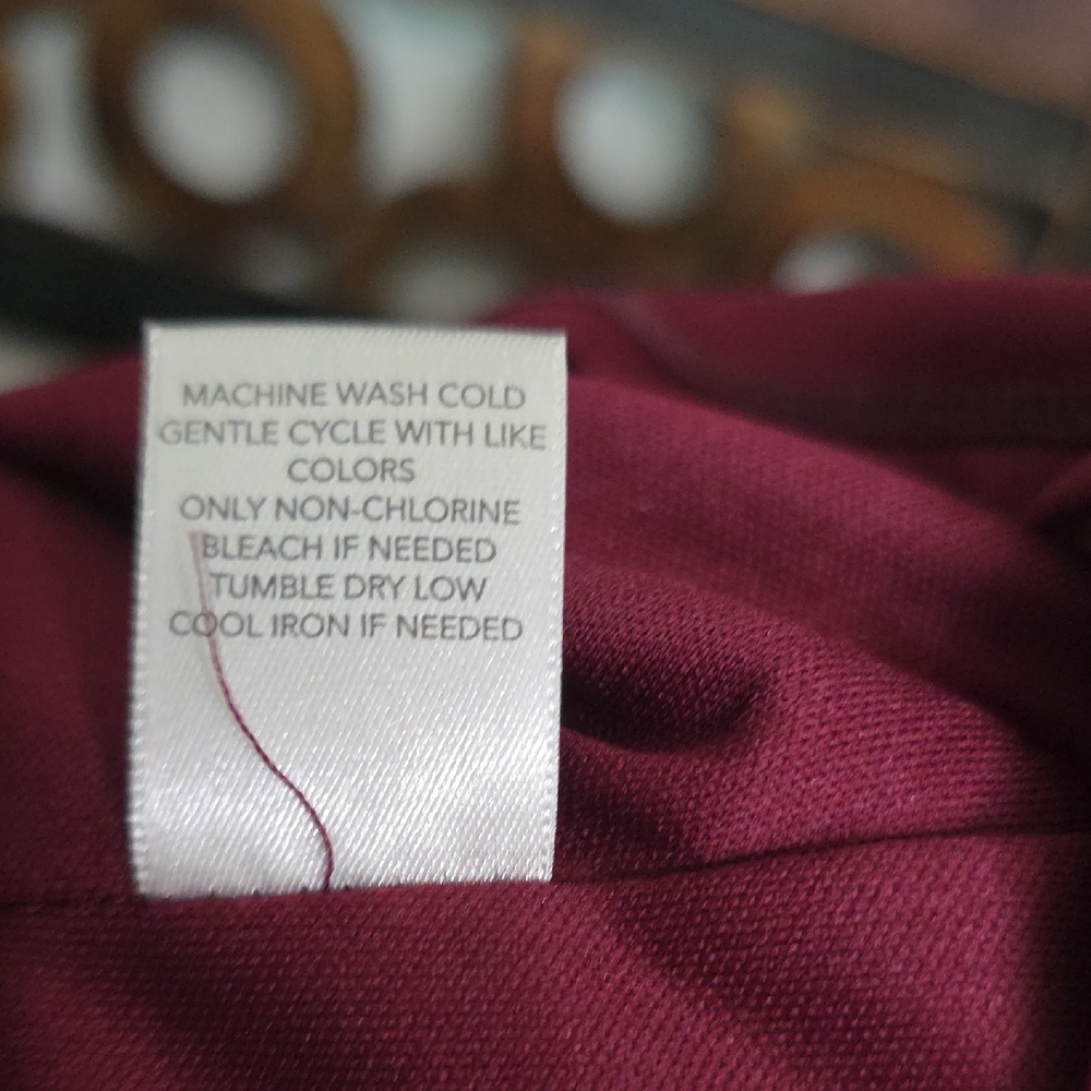 CJ Banks Maroon and Mustard Floral Blouse - Picture 5 of 5